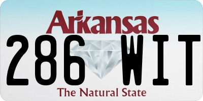 AR license plate 286WIT
