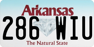 AR license plate 286WIU