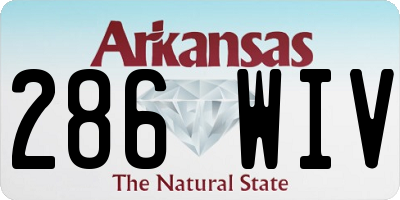 AR license plate 286WIV