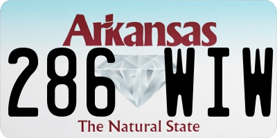 AR license plate 286WIW