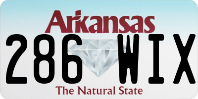 AR license plate 286WIX