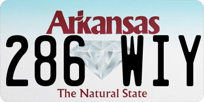 AR license plate 286WIY