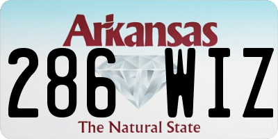 AR license plate 286WIZ
