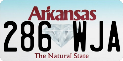 AR license plate 286WJA