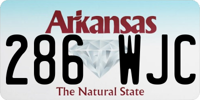 AR license plate 286WJC