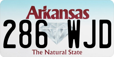 AR license plate 286WJD