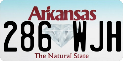AR license plate 286WJH