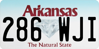 AR license plate 286WJI