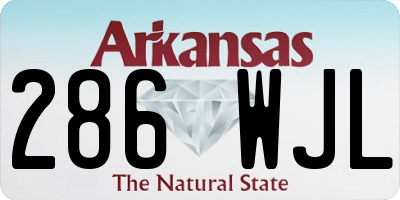 AR license plate 286WJL