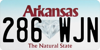 AR license plate 286WJN