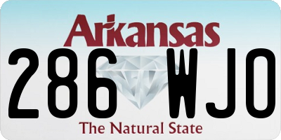 AR license plate 286WJO