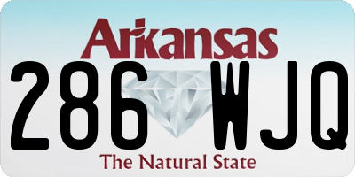 AR license plate 286WJQ