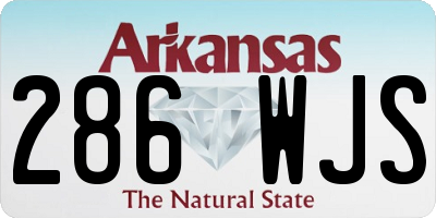 AR license plate 286WJS
