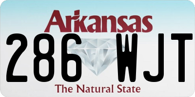 AR license plate 286WJT