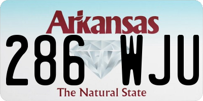 AR license plate 286WJU