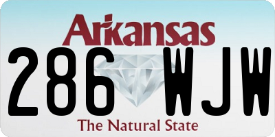 AR license plate 286WJW