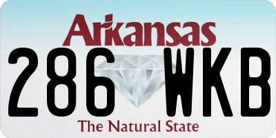 AR license plate 286WKB