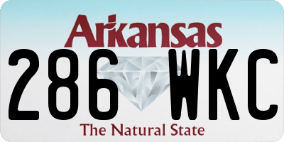 AR license plate 286WKC