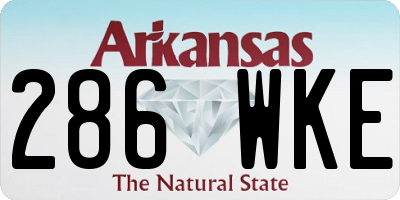 AR license plate 286WKE