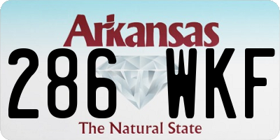 AR license plate 286WKF