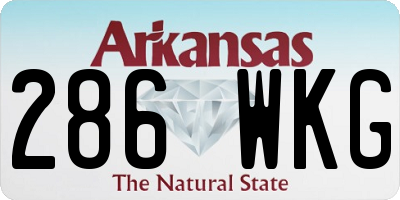 AR license plate 286WKG