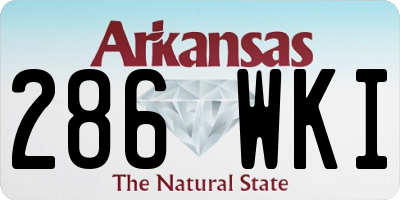 AR license plate 286WKI