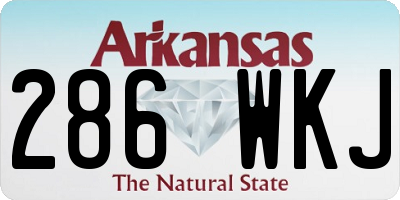 AR license plate 286WKJ