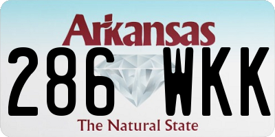 AR license plate 286WKK