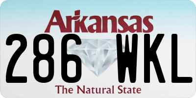 AR license plate 286WKL