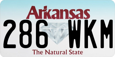 AR license plate 286WKM