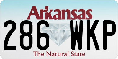 AR license plate 286WKP