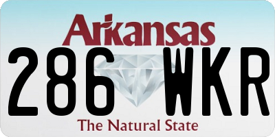 AR license plate 286WKR