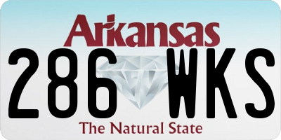 AR license plate 286WKS