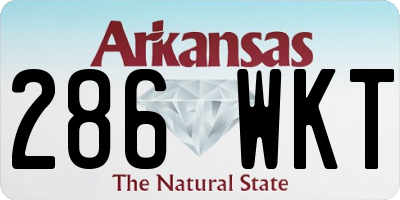 AR license plate 286WKT