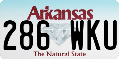 AR license plate 286WKU