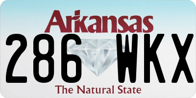 AR license plate 286WKX
