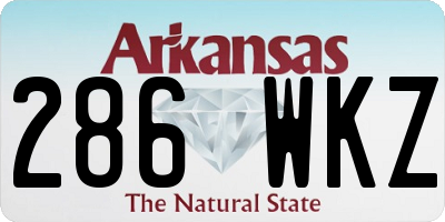 AR license plate 286WKZ