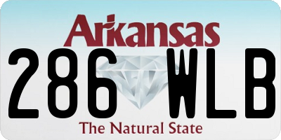 AR license plate 286WLB