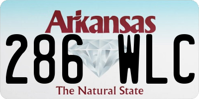 AR license plate 286WLC