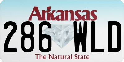 AR license plate 286WLD