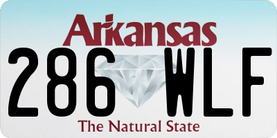AR license plate 286WLF