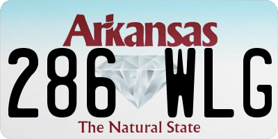 AR license plate 286WLG