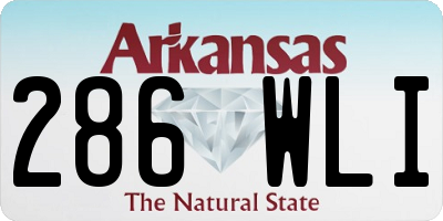 AR license plate 286WLI
