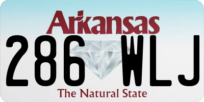 AR license plate 286WLJ