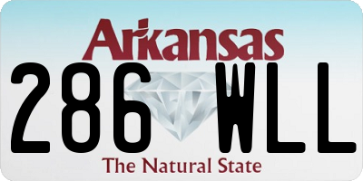 AR license plate 286WLL