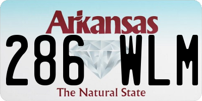 AR license plate 286WLM