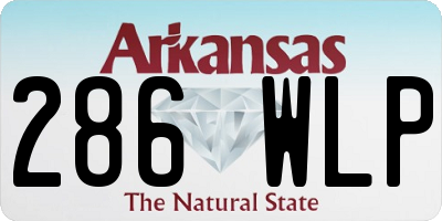 AR license plate 286WLP