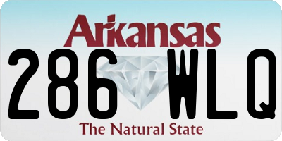 AR license plate 286WLQ
