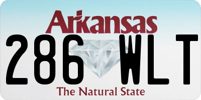 AR license plate 286WLT