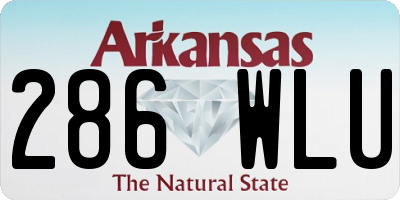 AR license plate 286WLU